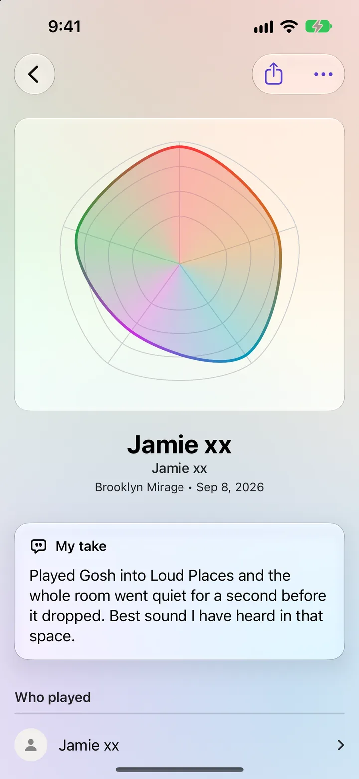 Jamie xx at Brooklyn Mirage: the finished fingerprint and a written take.